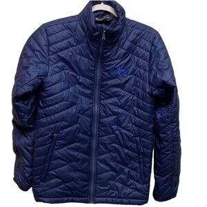 Under Armour UA ColdGear Reactor Puffer Jacket in Navy - Size Small